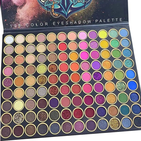 108 Color Eyeshadow Palette Highly Pigmented & Sweatproof 108 Color Eyeshadow Palette Highly Pigmented & Sweatproof