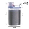 1.5kg/2kg Dog Cat Food Pail Plastic Storage Tank with Measuring Cup Container 1.5kg/2kg Dog Cat Food Pail Plastic Storage Tank with Measuring Cup Container