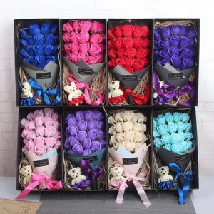 23-Piece Soap Rose Bouquet Gift Box for Birthday, Valentine’s Day, and Wedding