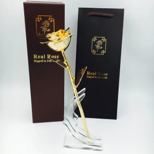 24K Gold Plated Preserved Rose Gift for Wedding & Birthday