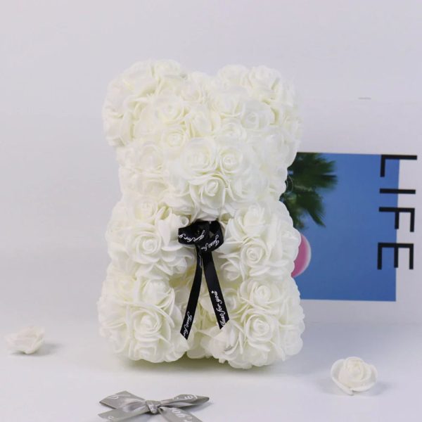 25cm Artificial Rose Teddy Bear with Decorative Light 25cm Artificial Rose Teddy Bear with Decorative Light