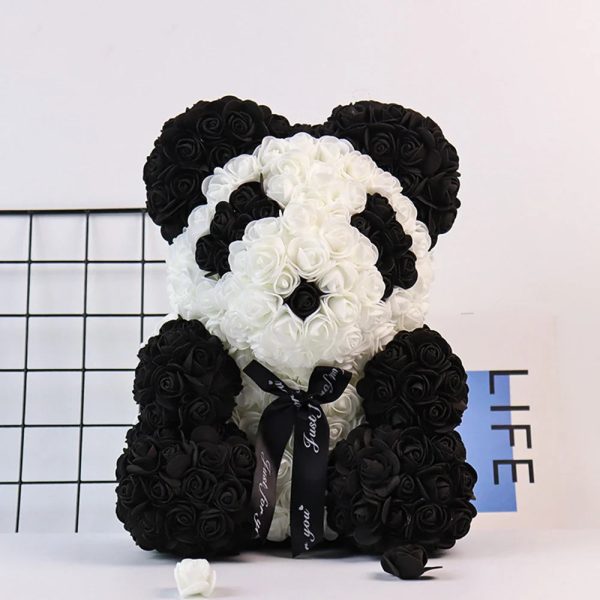25cm Artificial Rose Teddy Bear with Decorative Light 25cm Artificial Rose Teddy Bear with Decorative Light