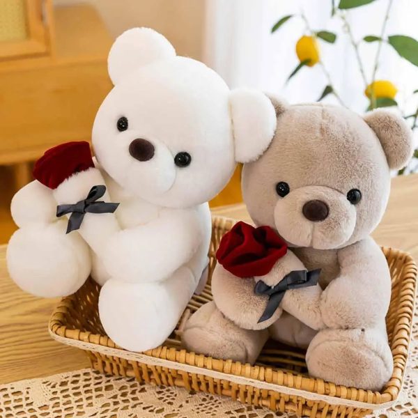 25cm Rose Teddy Bear Plush Toy Romantic Gift for Valentine's Day 25cm Rose Teddy Bear Plush Toy Romantic Gift for Valentine's Day