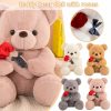 25cm Rose Teddy Bear Plush Toy Romantic Gift for Valentine's Day 25cm Rose Teddy Bear Plush Toy Romantic Gift for Valentine's Day