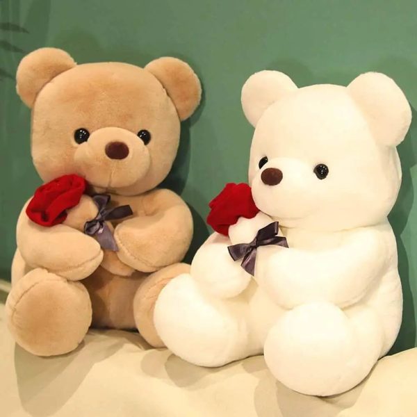 25cm Rose Teddy Bear Plush Toy Romantic Gift for Valentine's Day 25cm Rose Teddy Bear Plush Toy Romantic Gift for Valentine's Day