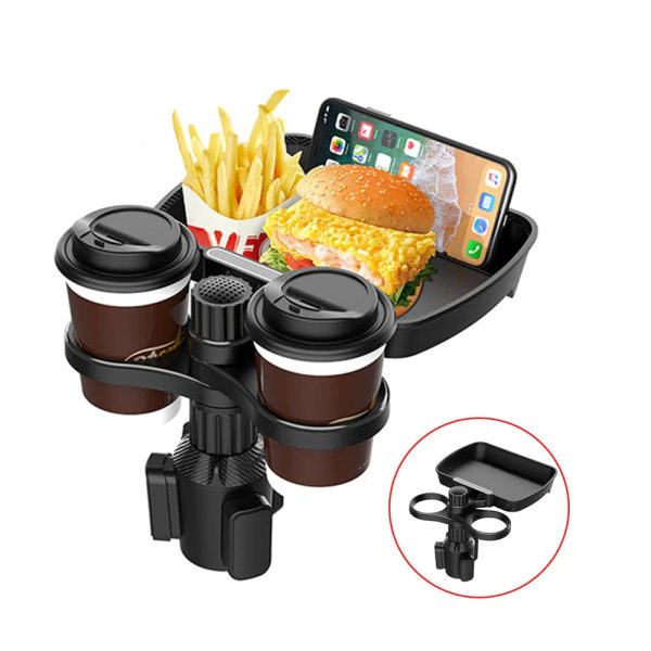 3 In 1 Adjustable Car Cup Tray With Phone Holder 3 In 1 Adjustable Car Cup Tray With Phone Holder