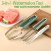 3-in-1 Stainless Steel Watermelon Cutter & Fork 3-in-1 Stainless Steel Watermelon Cutter & Fork