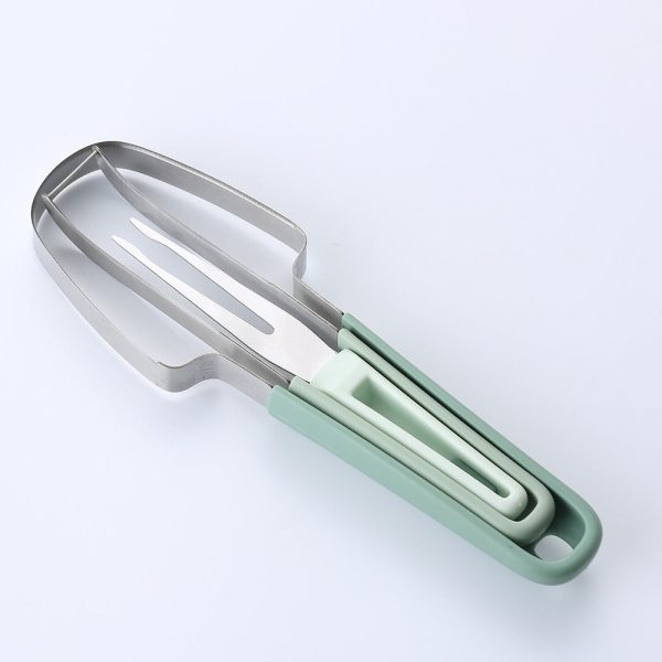 3-in-1 Stainless Steel Watermelon Cutter & Fork 3-in-1 Stainless Steel Watermelon Cutter & Fork