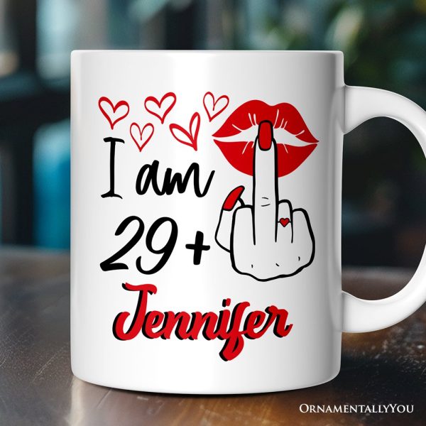 30 Birthday Personalized Mug For Women, 29 Plus Sarcastic Gift With Custom Name 30 Birthday Personalized Mug For Women, 29 Plus Sarcastic Gift With Custom Name