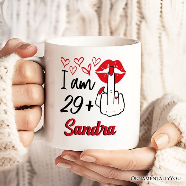 30 Birthday Personalized Mug For Women, 29 Plus Sarcastic Gift With Custom Name 30 Birthday Personalized Mug For Women, 29 Plus Sarcastic Gift With Custom Name
