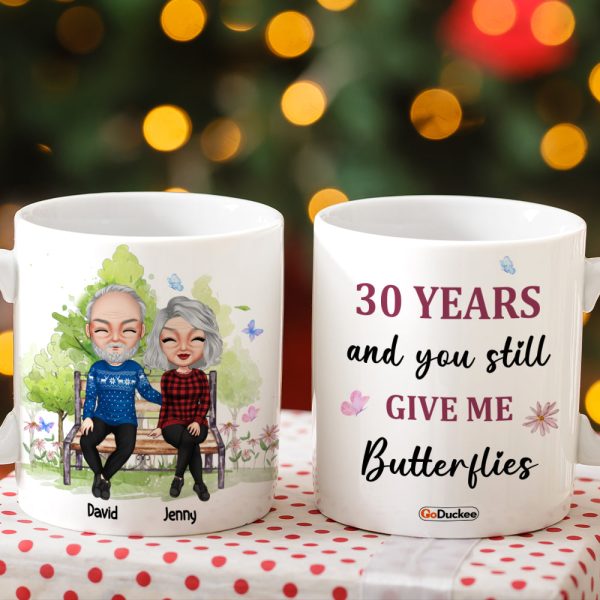 30 Years And You Still Give Me Butterflies Personalized Couple Mug, Gift For Couple 30 Years And You Still Give Me Butterflies Personalized Couple Mug, Gift For Couple