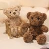 30cm Brown Curly Teddy Bear Plush Soft Stuffed Toy
