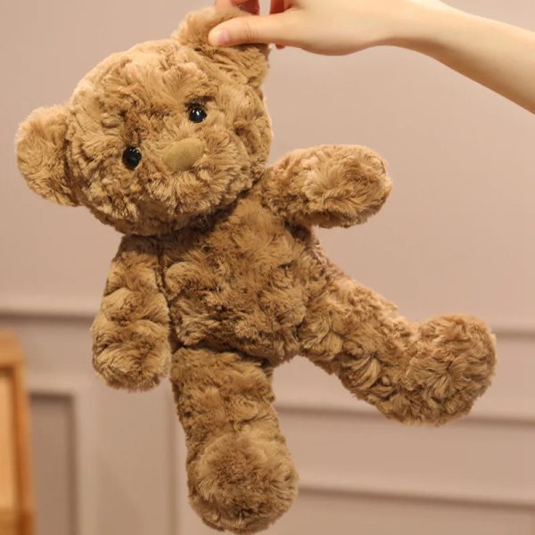 30cm Brown Curly Teddy Bear Plush Soft Stuffed Toy