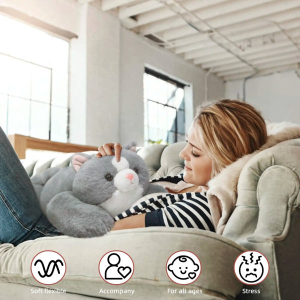 3.3lbs Weighted Cat Plush Pillow for Comfort and Relaxation 3.3lbs Weighted Cat Plush Pillow for Comfort and Relaxation