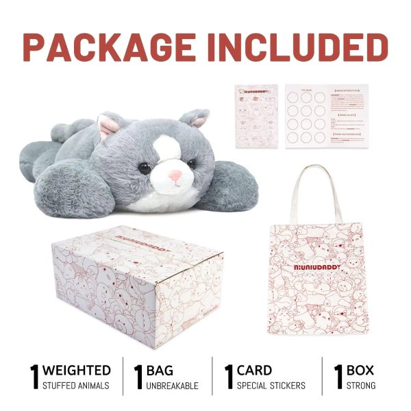 3.3lbs Weighted Cat Plush Pillow for Comfort and Relaxation 3.3lbs Weighted Cat Plush Pillow for Comfort and Relaxation