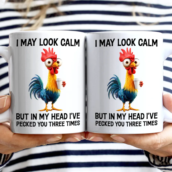 3D Effect Funny Chicken I've Pecked You - Personalized Mug 3D Effect Funny Chicken I've Pecked You - Personalized Mug