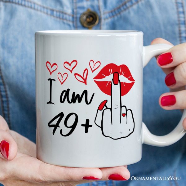 50 Birthday Personalized Mug For Women, 49 Plus Sarcastic Gift With Custom Name 50 Birthday Personalized Mug For Women, 49 Plus Sarcastic Gift With Custom Name