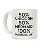 50% Unicorn 50% Mermaid Coffee Mug 50% Unicorn 50% Mermaid Coffee Mug