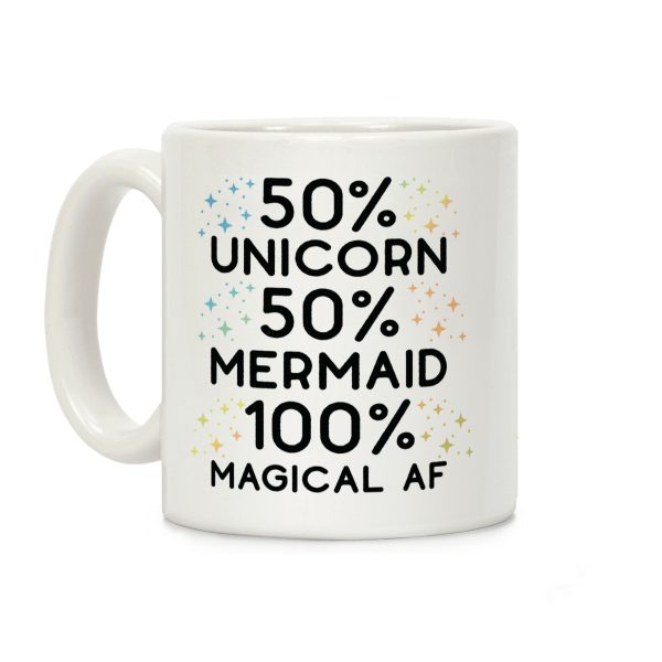 50% Unicorn 50% Mermaid Coffee Mug 50% Unicorn 50% Mermaid Coffee Mug
