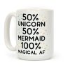 50% Unicorn 50% Mermaid Coffee Mug 50% Unicorn 50% Mermaid Coffee Mug