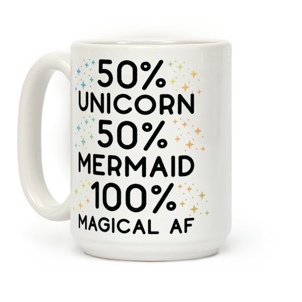 50% Unicorn 50% Mermaid Coffee Mug 50% Unicorn 50% Mermaid Coffee Mug