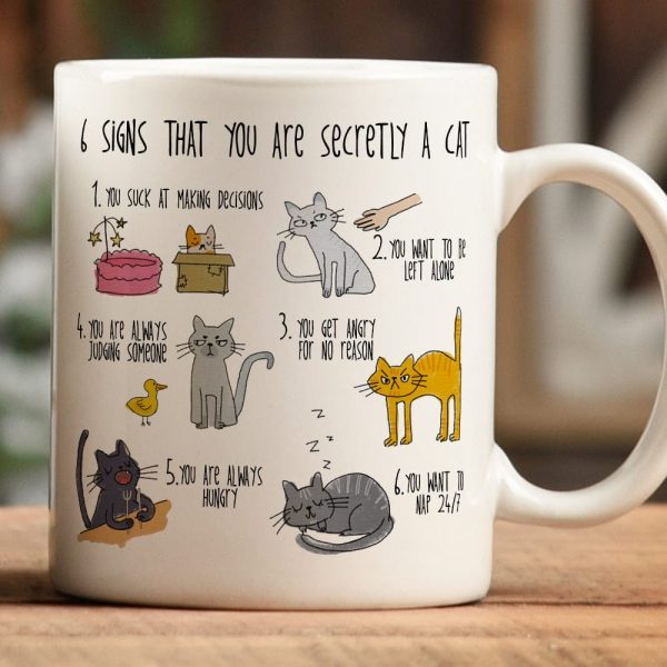 6 Signs That You Are A Cat Cat Mug, N304 HN590 6 Signs That You Are A Cat Cat Mug, N304 HN590