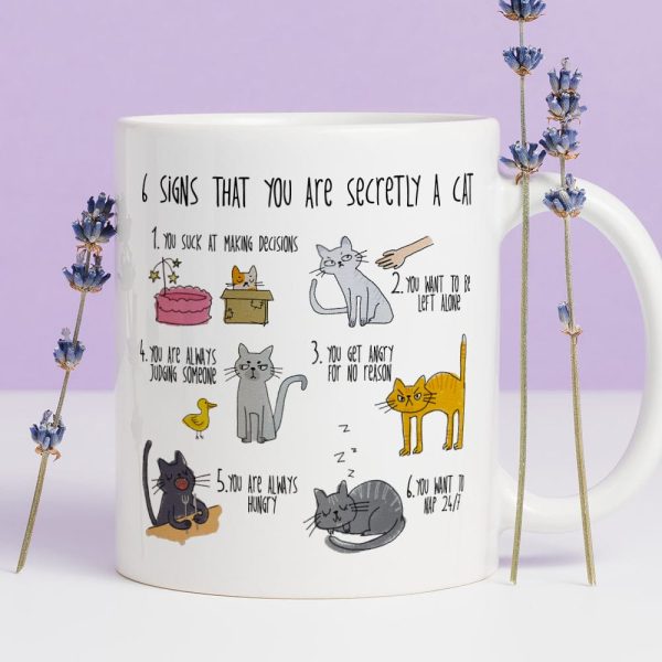 6 Signs That You Are A Cat Cat Mug, N304 HN590 6 Signs That You Are A Cat Cat Mug, N304 HN590