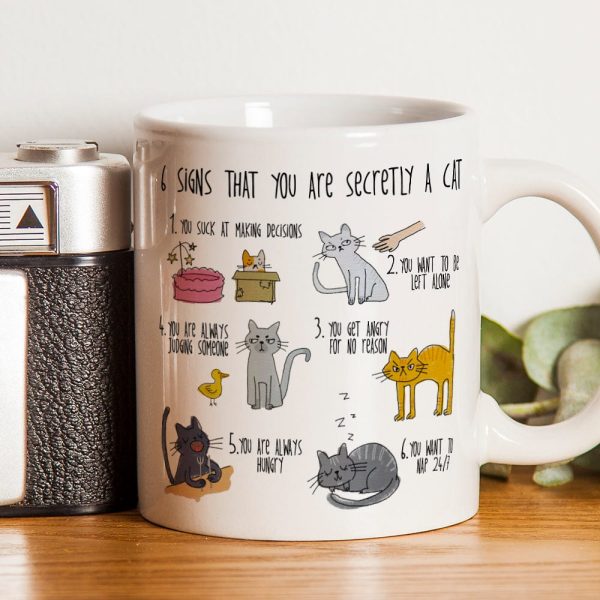 6 Signs That You Are A Cat Cat Mug, N304 HN590 6 Signs That You Are A Cat Cat Mug, N304 HN590