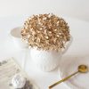 6pcs Gold Dried Hydrangea Flowers Luxury Artificial Decor for Home and Events 6pcs Gold Dried Hydrangea Flowers Luxury Artificial Decor for Home and Events