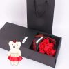 7-Rose Soap Bouquet with Little Bear Gift Box – Creative Gift for Valentine's Day, Mother's Day, Birthday