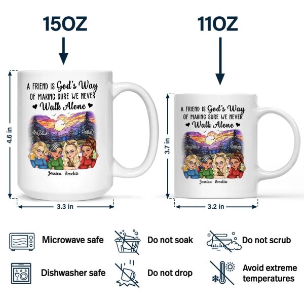 A Friend Is God's Way Besties - Personalized Mug A Friend Is God's Way Besties - Personalized Mug