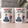 A Girl A Man And The Dog- A Bond Can't Be Broken - Personalized Mug A Girl A Man And The Dog- A Bond Can't Be Broken - Personalized Mug