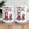 A Girl A Man And The Dog- A Bond Can't Be Broken - Personalized Mug A Girl A Man And The Dog- A Bond Can't Be Broken - Personalized Mug