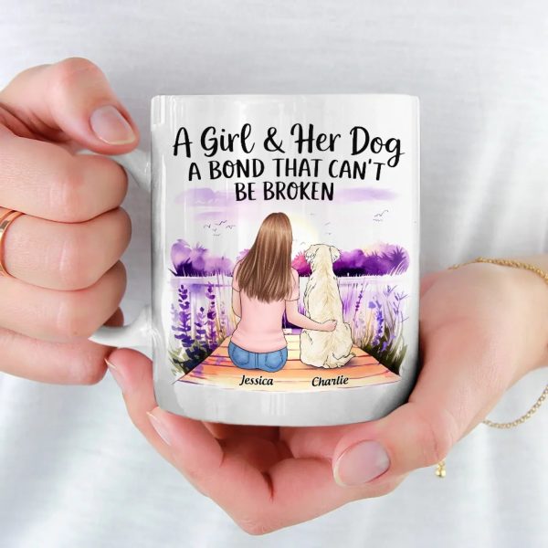 A Girl And Her Dog, Bound By Love - Dog Personalized Custom Mug - Gift For Pet Owners, Pet Lovers A Girl And Her Dog, Bound By Love - Dog Personalized Custom Mug - Gift For Pet Owners, Pet Lovers