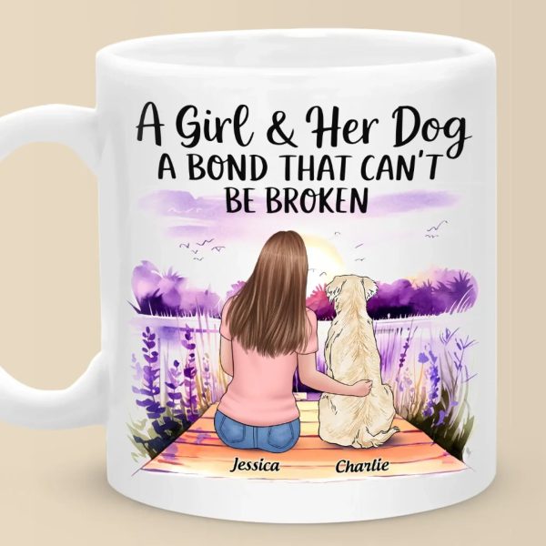 A Girl And Her Dog, Bound By Love - Dog Personalized Custom Mug - Gift For Pet Owners, Pet Lovers A Girl And Her Dog, Bound By Love - Dog Personalized Custom Mug - Gift For Pet Owners, Pet Lovers