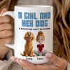 A Girl and Her Dogs" Personalized Mug, Special Gift for Pet Lovers, Perfect Dog Companion Bond Cup A Girl and Her Dogs" Personalized Mug, Special Gift for Pet Lovers, Perfect Dog Companion Bond Cup