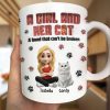 A Girl And Her Fur Babies - 3D Inflated Effect Printed, Personalized Mug A Girl And Her Fur Babies - 3D Inflated Effect Printed, Personalized Mug