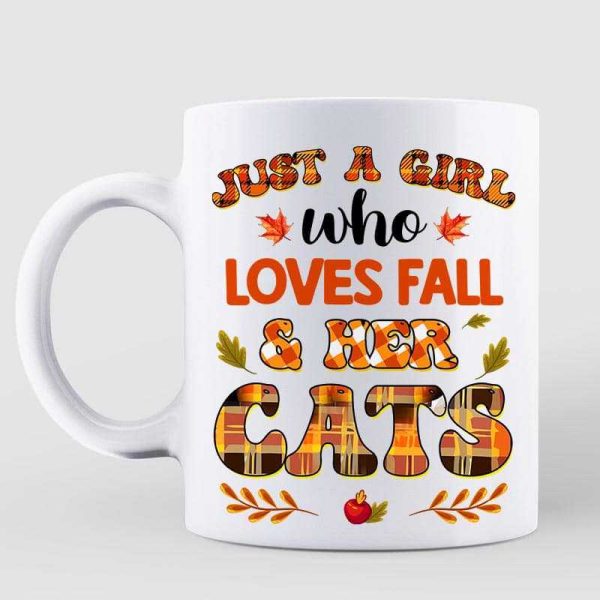 A Girl Loves Fall And Cat Bicycle Fall Season Personalized Mug A Girl Loves Fall And Cat Bicycle Fall Season Personalized Mug