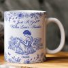 A Girl Who Loves Books Toile De Jouy - Personalized Mug A Girl Who Loves Books Toile De Jouy - Personalized Mug