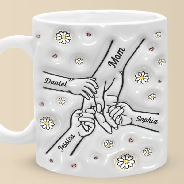 A Mother's Arms Are Made Of Tenderness - Family Personalized Custom 3D Inflated Effect Printed Mug - Mother's Day, Gift For Mom, Grandma A Mother's Arms Are Made Of Tenderness - Family Personalized Custom 3D Inflated Effect Printed Mug - Mother's Day, Gift For Mom, Grandma