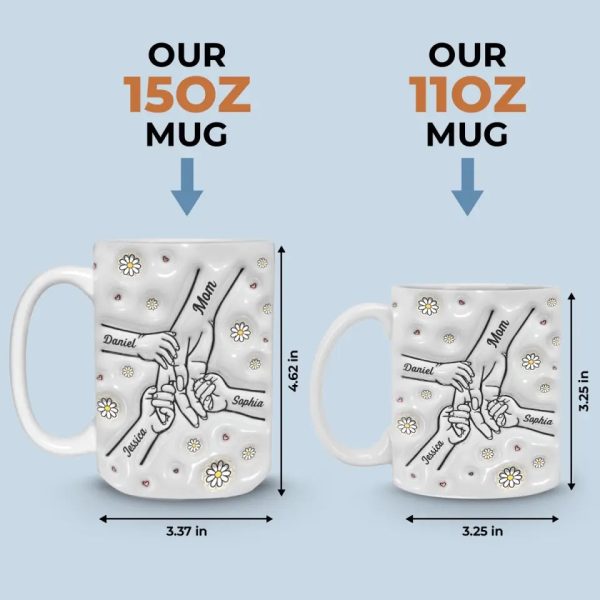 A Mother's Arms Are Made Of Tenderness - Family Personalized Custom 3D Inflated Effect Printed Mug - Mother's Day, Gift For Mom, Grandma A Mother's Arms Are Made Of Tenderness - Family Personalized Custom 3D Inflated Effect Printed Mug - Mother's Day, Gift For Mom, Grandma