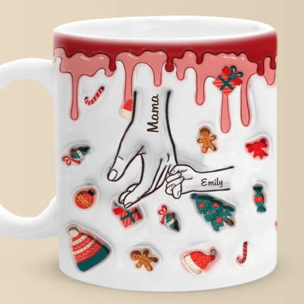 A Thoughtful Way To Brighten Her Mornings Each Day - Family Personalized Custom 3D Inflated Effect Printed Mug - Christmas Gift For Gift For Mom, Grandma