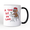 A Tini Bit In Love Dachshund Valentine Personalized Mug, Funny Galentine Gift with Custom Name A Tini Bit In Love Dachshund Valentine Personalized Mug, Funny Galentine Gift with Custom Name