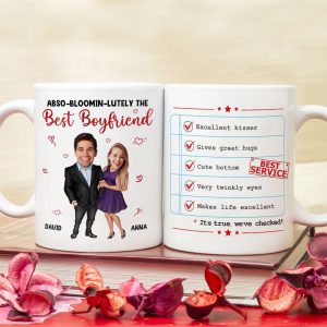 Abso-Bloomin-LutelyThe Best Boyfriend, Personalized Boyfriend Award Coffee Mug, Upload Photo