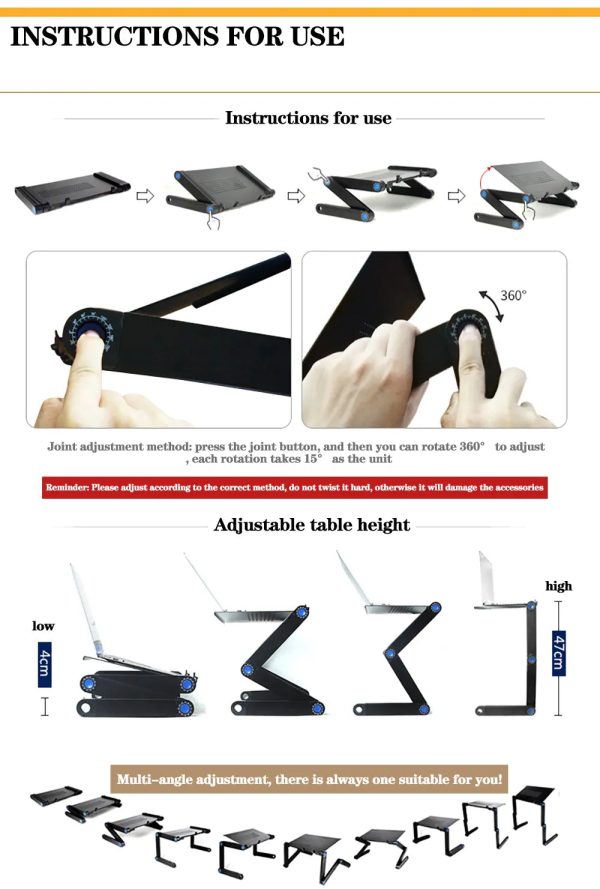 Adjustable Laptop Stand With Mouse Pad Adjustable Laptop Stand With Mouse Pad