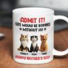 Admit It Life Would Be Boring Without Us, Funny Cartoon Cat Personalized Mug, Gift for Cat Mom, Cat Dad Admit It Life Would Be Boring Without Us, Funny Cartoon Cat Personalized Mug, Gift for Cat Mom, Cat Dad