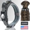 AirTag Dog Collar with Handle, Tactical Dog Collar for Large Medium Dogs AirTag Dog Collar with Handle, Tactical Dog Collar for Large Medium Dogs