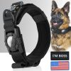 AirTag Dog Collar with Handle, Tactical Dog Collar for Large Medium Dogs AirTag Dog Collar with Handle, Tactical Dog Collar for Large Medium Dogs
