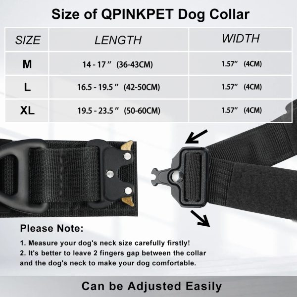 AirTag Dog Collar with Handle, Tactical Dog Collar for Large Medium Dogs AirTag Dog Collar with Handle, Tactical Dog Collar for Large Medium Dogs