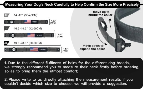 AirTag Dog Collar with Handle, Tactical Dog Collar for Large Medium Dogs AirTag Dog Collar with Handle, Tactical Dog Collar for Large Medium Dogs